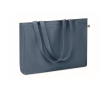 Large recycled canvas shopping bag, 280 g/m2 colour blue