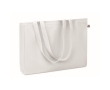 Large recycled canvas shopping bag, 280 g/m2 colour white