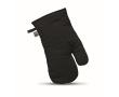 Organic cotton cooking glove for promotional use, 170 g/m2 colour black