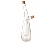 Borosilicate glass oil and vinegar bottle with cork stopper colour transparent