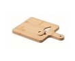 Square cheese board with integrated knife colour wood