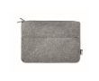 Zippered laptop sleeve in RPET felt, 14\" colour grey