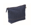 Toiletry bag made from 50% recycled cotton, 250 gr/m2 colour blue