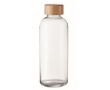 Glass bottle with leak-proof bamboo cap, 650 ml colour wood