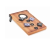 Tic-Tac-Toe throwing game with 8 bags and wooden board colour wood