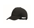 5-panel organic cotton baseball cap, 250 g/m2 colour black