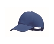 5-panel organic cotton baseball cap, 250 g/m2 colour blue