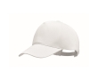 5-panel organic cotton baseball cap, 250 g/m2 colour white