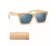Fashionable bamboo sunglasses case, UV400 protection colour wood