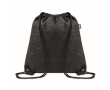 Drawstring bag made of rPET felt with polyester cords colour dark grey