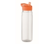 Bottle with foldable mouthpiece made of PP with straw, 650 ml colour orange