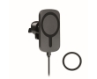 Magnetic wireless, in-car, mobile phone charger, LED display colour black