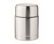 Double-walled steel food container with lid, 800 ml colour matt silver