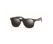 Sunglasses with black bamboo temples, UV400 protection colour black