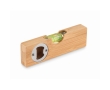 Small spirit level, bamboo with bottle opener colour wood