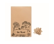 Seed paper with bee ragwort for trade fairs colour beige