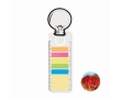 Bookmark with ruler, sticky notes and seeds for promotions colour white