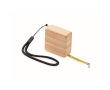 Environmentally friendly tape measure in square bamboo, 1m colour wood