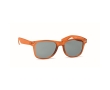 Sunglasses with recycled RPET frame, UV400 protection colour transparent orange