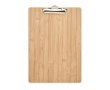 Clipboard in DINA4 format made of bamboo with clip for forms colour wood