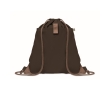 Drawstring bag made from recycled cotton, 220 g/m2 colour dark brown