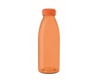 Plastic bottle made of RPET, BPA free, in many colours, 550 ml colour transparent orange
