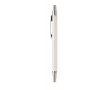 Eco-friendly ballpoint pen in recycled aluminium with blue ink colour white