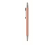 Eco-friendly ballpoint pen in recycled aluminium with blue ink colour rose gold
