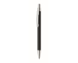 Eco-friendly ballpoint pen in recycled aluminium with blue ink colour black
