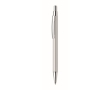 Eco-friendly ballpoint pen in recycled aluminium with blue ink colour silver