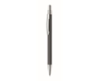 Eco-friendly ballpoint pen in recycled aluminium with blue ink colour titanium