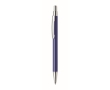 Eco-friendly ballpoint pen in recycled aluminium with blue ink colour royal blue