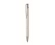 Recycled aluminium ballpoint pen with blue ink colour silver
