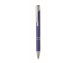 Recycled aluminium ballpoint pen with blue ink colour royal blue