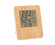 Weather station with bamboo front as a promotional item colour wood