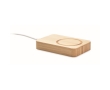 Bamboo magnetic wireless phone charger with power bank colour wood