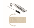 Reusable stainless steel tea filter in a case colour matt silver