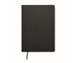 Hardcover notebook with lined pages made of recycled paper, A5 colour black