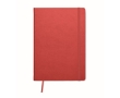 Hardcover notebook with lined pages made of recycled paper, A5 colour red
