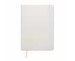 Hardcover notebook with lined pages made of recycled paper, A5 colour white