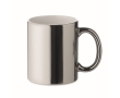 Ceramic mug with print & glossy finish, 350 ml colour shiny silver