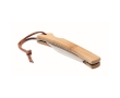 Simple folding knife with a bamboo handle colour wood