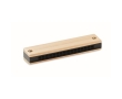 Wood-finish harmonica, for a promotional gift colour wood