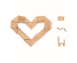 Wooden puzzle for creating shapes, in cotton bag, 24 pieces colour wood
