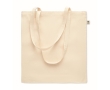 Organic cotton canvas tote bag with long handles, 180 g/m² colour natural
