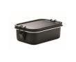 Stainless steel lunch boxes with dividers and clips, 750 ml colour black
