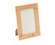 Rectangular wooden photo frame with logo, 10x15cm colour natural