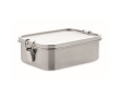 Large steel lunch box with divider, 1.2 L colour silver