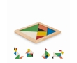 Colourful wooden tangram game to gift colour wood