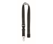 Lanyard with removable buckle and safety lock colour black